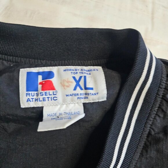 Black and white Russell Athletic Georgia Tech baseball windbreaker - Picture 3 of 4